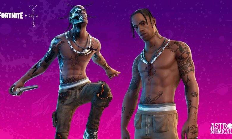 تمت إزالة تعبير ترافيس سكوت في فورتنايت Travis Scott Fortnite من متجر العناصر